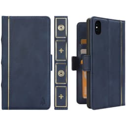 Retro lommebok 2i1 Apple iPhone XS Max (6.5")  - Blå