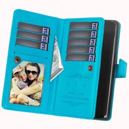 Dobbelt Flip Flexi 9-kort Motorola Moto E5 (XT1944)  - Lyseblå