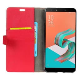 Lommebokdeksel 2-kort Asus Zenfone 5 Lite (ZC600KL)  - RØD