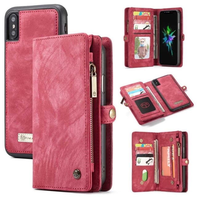 CaseMe Wallet 11-kort Apple iPhone XS Max (6,5 ")  - rød