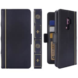 Retro kirja lompakko 2i1 Samsung Galaxy S9 Plus (SM-G965F)  - musta