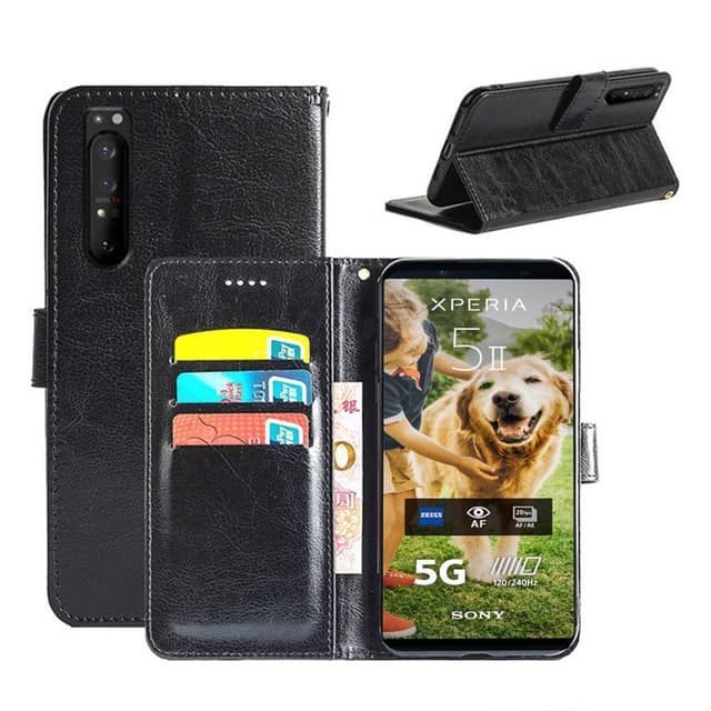 Wallet Cover 3-kort Sony Xperia 5 II  - sort