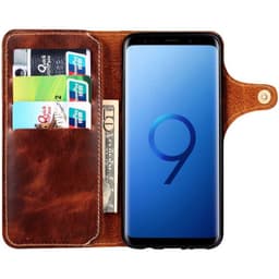 Lompakkokotelo 3-kortti aito nahka Samsung Galaxy S9 Plus (SM-G965F)