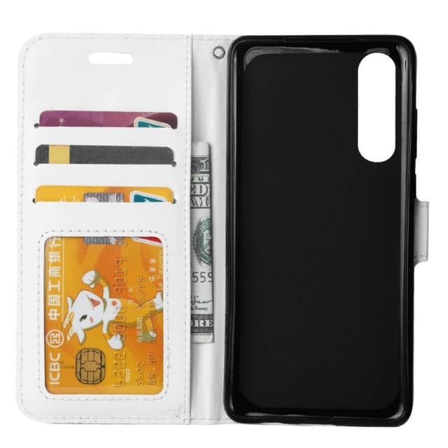 Wallet 3-kort til Huawei P30 (ELE-L29)  - hvid