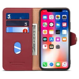 Denior Mobilplånbok läder 3-kort Apple iPhone XR (6.1")  - viininpun