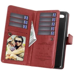 Lompakkotelo Flexi 9-kortti Huawei Y9 2018 (FLA-LA10)  - ruskea