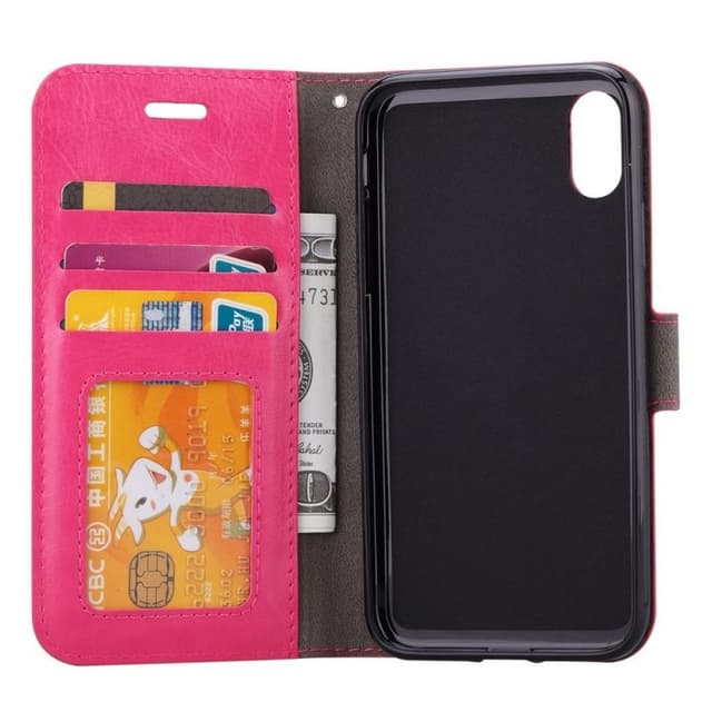 Mobilplånbok 3-kort Apple iPhone XS Max (6.5")  - Rosa