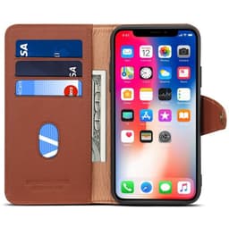 Denior Mobilplånbok läder 3-kort Apple iPhone XR (6.1")  - ruskea