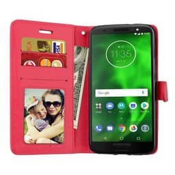 Lompakkokotelo 3-kortti Motorola Moto G6 (XT1925)  - punainen