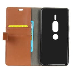 Lommebokdeksel 2-kort Sony Xperia XZ2 Premium (H8166)  - brun