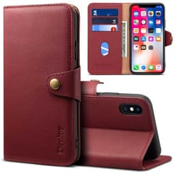 Denior matkalaukku nahka 3-korttinen Apple iPhone XS Max (6,5 ")  - vi