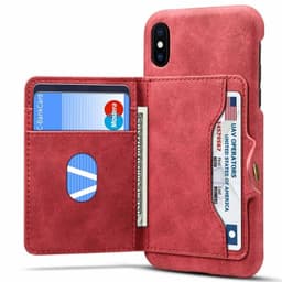 Vintage Flipwallet 3 -kortti Apple iPhone XS Max (6,5 ")  - punainen
