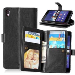 Lompakkotelo Flexi 9-kortti Sony Xperia Z2 - musta