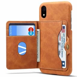 Vintage Flipwallet 3 -kortti Apple iPhone XR (6.1 ")  - ruskea