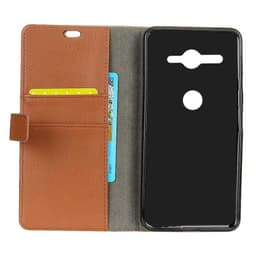 Lommebokdeksel 2-kort Sony Xperia XZ2 Compact (H8324)  - brun