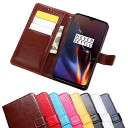 Lommebokdeksel 3-kort OnePlus 6T (A6010)  - Rosa