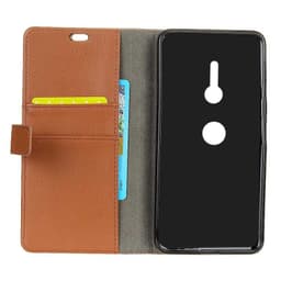 Lompakkokotelo 2-kortti Sony Xperia XZ2 (H8266)  - ruskea