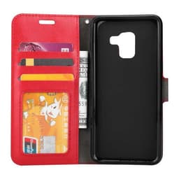 Lompakkokotelo 3-kortti Samsung Galaxy A6 Plus 2018 (SM-A610F)  - puna