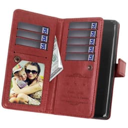 Dobbeltflip Flexi 9-kort Samsung Galaxy J8 2018 (SM-J800F)  - brun