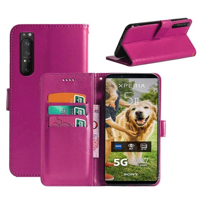 Lommebokdeksel 3-kort Sony Xperia 5 II  - Rosa