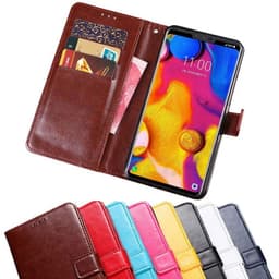 Lommebokdeksel 3-kort LG V40 ThinQ (LM-V405)  - Gul