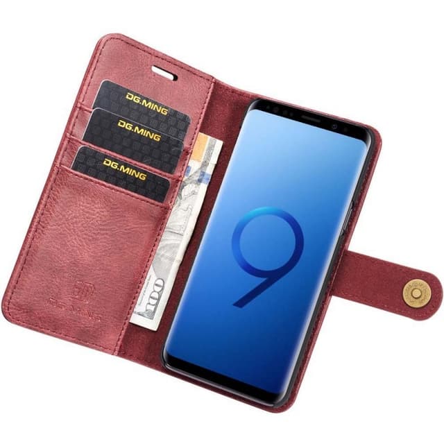 Mobilplånbok DG-Ming 2i1 Samsung Galaxy S9 Plus (SM-G965F)  - Röd