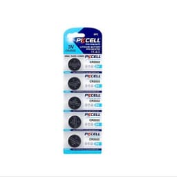 PKCELL Knappecellebatteri CR2032 litium 3V 5-pakning