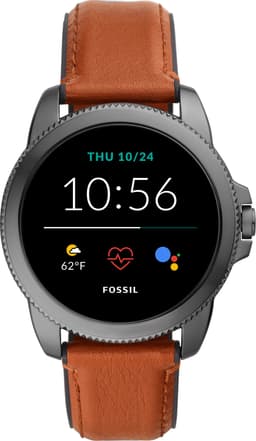 Fossil Gen 5E smartklokke 44 mm rustfritt stål (brun)