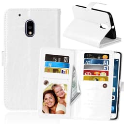 Dobbeltflip Flexi 9-kort Motorola Moto G4 Play (XT1604)  - Hvit