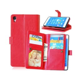 Lompakkotelo Flexi 9-kortti Sony Xperia Z3 (D6603)  - punainen