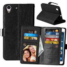 Lompakkotelo Flexi 9-kortti Huawei Y6 II (CAM-L21)  - musta