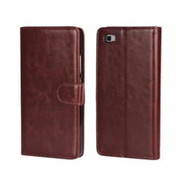 MOVE lompakkokotelo 2i1 Huawei P8 Lite 2015 (ALE-L21)  - Tummanruskea