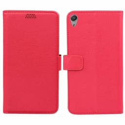 Lommebokdeksel 2-kort Sony Xperia E5 (F3311)  - RØD