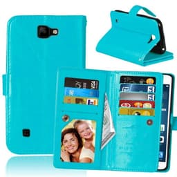 Lompakkotelo Flexi 9-kortti LG K3 (LS450)  - Vaaleansininen