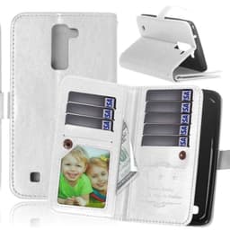 Dobbeltflip Flexi 9-kort LG K10 2016 (K420N)  - Hvit