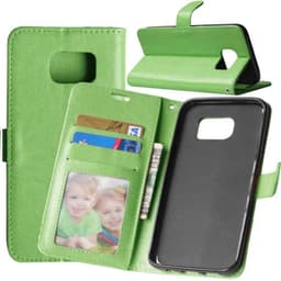 Lompakkokotelo 3-kortti Samsung Galaxy S7 Edge (SM-G935F)  - vihreä