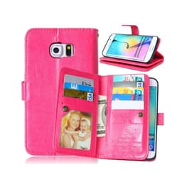 Lompakkotelo Flexi 9-kortti Samsung Galaxy S6 Edge (SM-G925F)  - pinkk