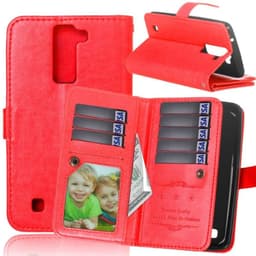Dobbeltflip Flexi 9-kort LG K8 2016 (K350N)  - RØD
