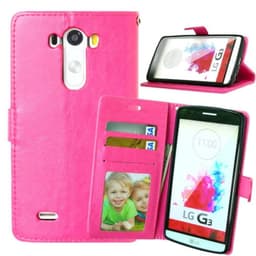 Lommebokdeksel 3-kort LG G3 (D855)  - Rosa