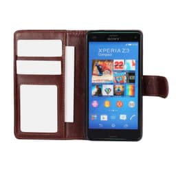 MOVE lompakkokotelo 2i1 Sony Xperia Z3 Compact (D5803)  - Tummanruskea