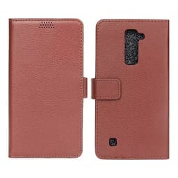 Lompakkokotelo 2-kortti LG K8 2016 (K350N)  - ruskea