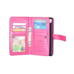 Dobbeltflip Flexi 9-kort Sony Xperia XA (F3111)  - Rosa