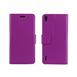 Lompakkokotelo 2-kortti Huawei Ascend P7  - violetti
