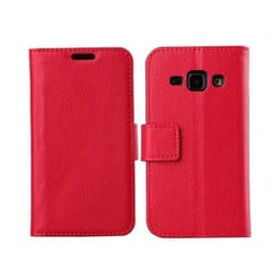Lompakkokotelo 2-kortti Samsung Galaxy J5 2015 (SM-J500F)  - punainen