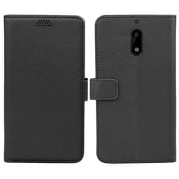 Lompakkokotelo 2-kortti Nokia 6 (TA-1021)  - musta