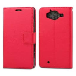 Lompakkokotelo 3-kortti Microsoft Lumia 950 (RM-1118)  - punainen