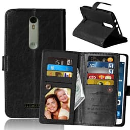 Dobbeltflip Flexi 9-kort Motorola Moto X Force (XT1580)  - Svart
