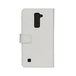 Lommebokdeksel 2-kort LG K10 2016 (K420N)  - Hvit