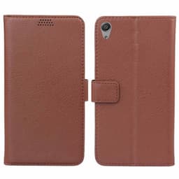 Lommebokdeksel 2-kort Sony Xperia E5 (F3311)  - brun
