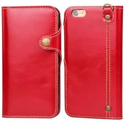 Retro lompakko nahka Apple iPhone 6, 6  - punainen